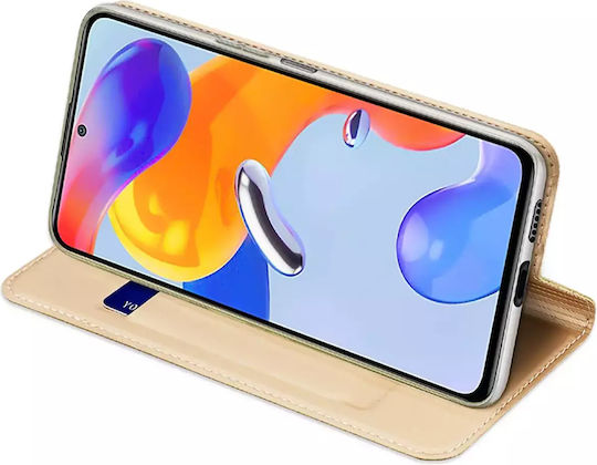 Dux Ducis Skin Pro Holster Book Leather / Silicone / Synthetic Leather Gold (Redmi Note 11 Pro)