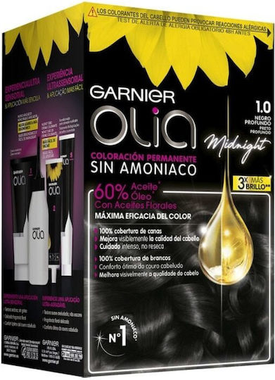 Garnier Olia Βαφή Μαλλιών Χωρίς Αμμωνία 1.0 Βαθύ Μαύρο 60gr
