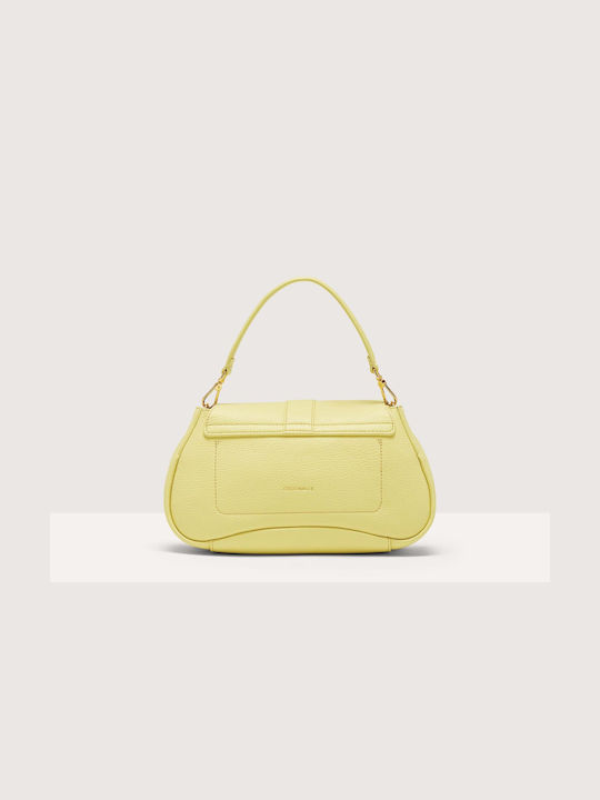 Coccinelle Leather Women's Bag Hand Yellow