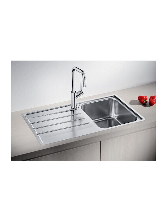 Blanco Lemis 45 S-IF 523030 Drop-In Sink Inox Brushed W86xD50cm Gray