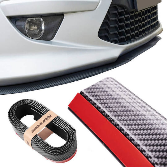 Carner Αυτοκόλλητη Ταινία Αυτοκινήτου Carbon 2.5m Carbon Samurai 250cm για Προφυλακτήρα Αυτοκινήτου σε Μαύρο Χρώμα