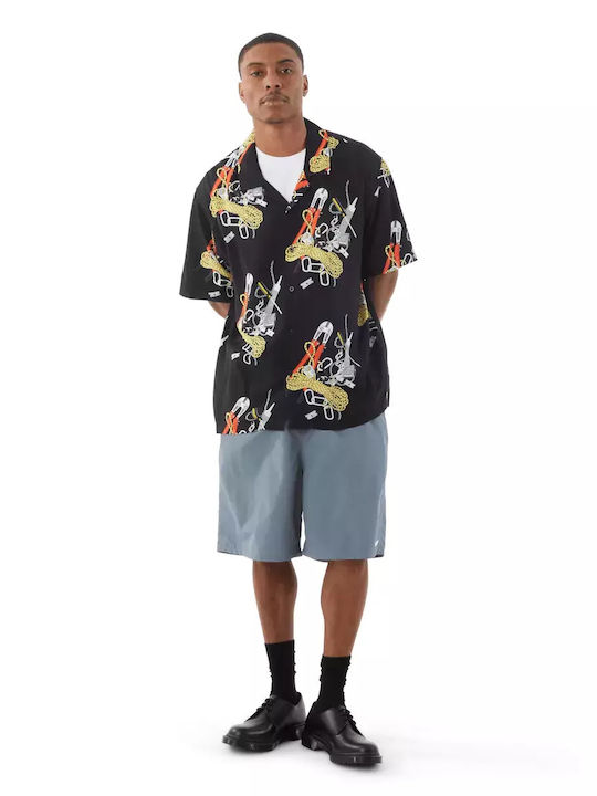 HUF Men's Shirt Short Sleeve Black