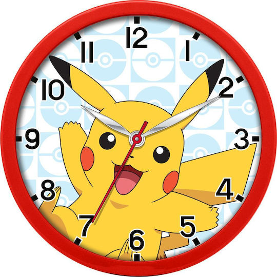 Kids Licensing Ceas de Perete pentru Copii Pokémon Lemn 25εκ.
