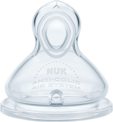 Nuk First Choice Plus Silicone Baby Bottle Teats for 6+ months 2pcs