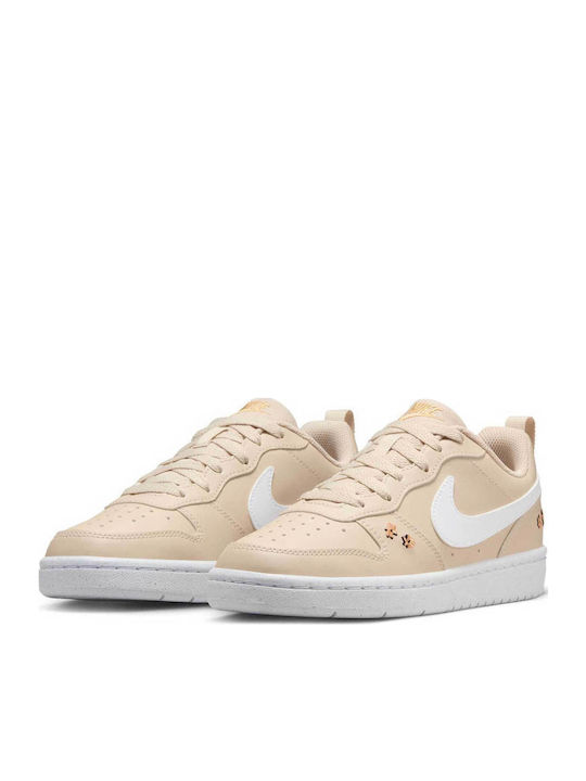 Court Court Borough Kids Sports Shoes with Laces Beige