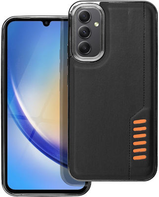 Forcell Milano Umschlag Rückseite Schwarz (Galaxy A34)