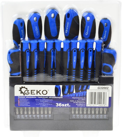 Geko Screwdriver with 36 Interchangeable Tips