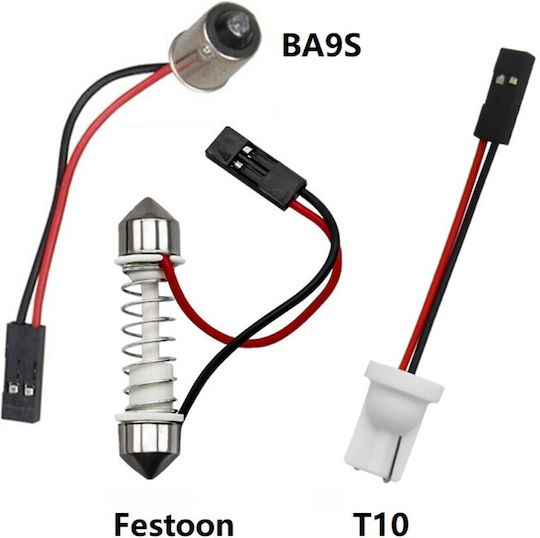 Panel 2 Led 12v T10 Sv8.5 T4w Ba9s C5w W5w Canbus 950lm 1 Pc