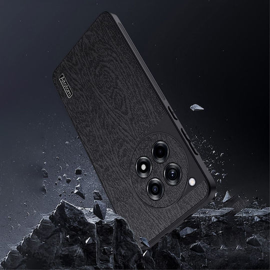 Wood Umschlag Rückseite Kunststoff Schwarz (OnePlus 12R)