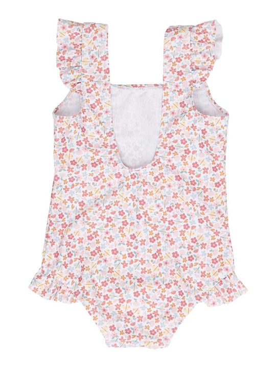 Cl80-818-50 Little Dutch One-piece Swimwear Vulcan Protection Uv50 Multi Flowers Pink