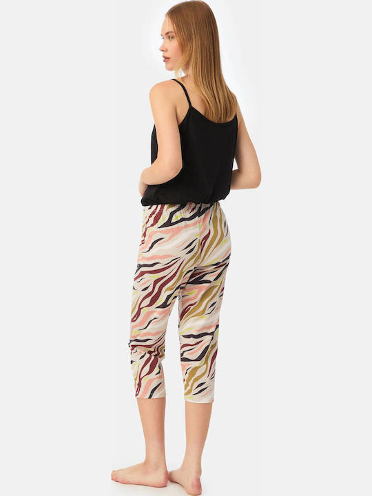Minerva Summer Women's Pyjama Pants Animal Zebra