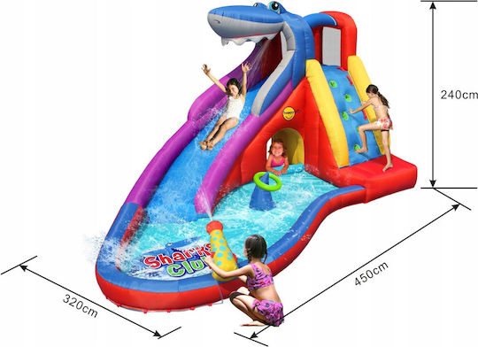Happy Hop Aufblasbares Sharks Club mit Trampolin & Rutsche für 3+ Jahre