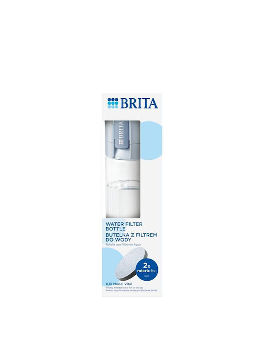 Brita Παγούρι με Στόμιο και Φίλτρο 600ml Μπλε