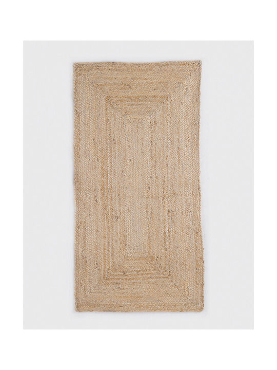 Rythmos Rattan Χαλί Ορθογώνιο Καλοκαιρινό Ψάθινο 01 Natural 60x120cm
