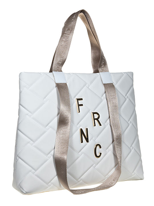 FRNC Γυναικεία Τσάντα Ώμου Λευκή
