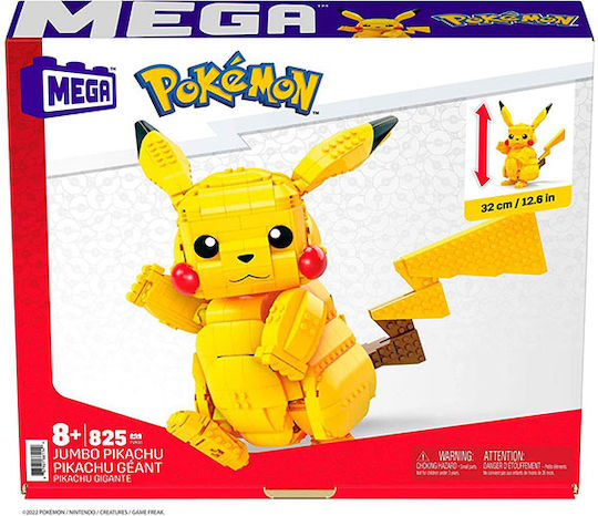 Mega Bloks Τουβλάκια Jumbo Pikachu για 8+ Ετών 825τμχ
