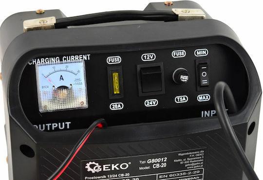 Geko Car, Truck & Motorcycle Battery Charger 12/24V