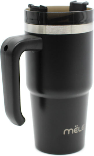 Mele Ποτήρι Θερμός 600ml Μαύρο