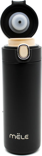 Mele Flasche Thermosflasche 400ml Schwarz