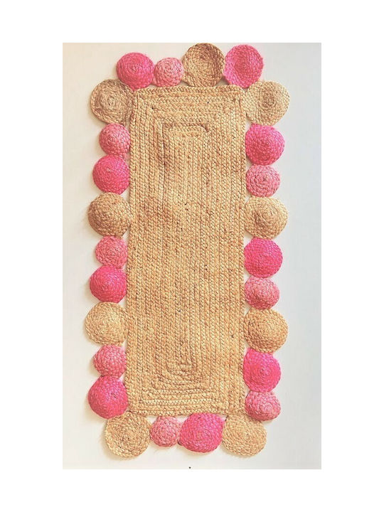 Klonaras Pavia Handmade Rug Rectangular Summer from Jute Pink