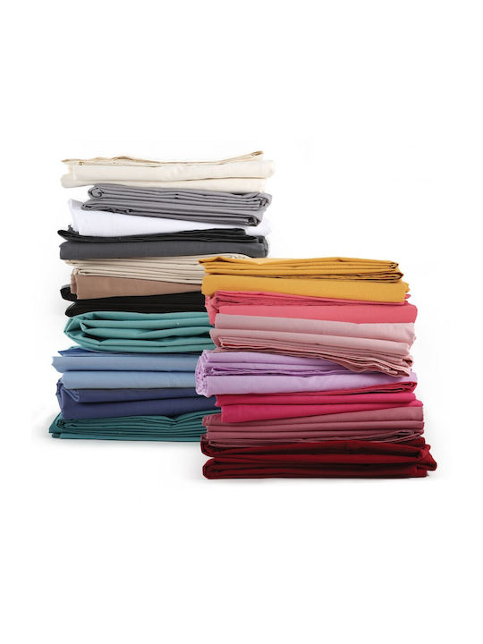 Nef-Nef Homeware Sheet for Single Bed 170x270cm. Basic 1136-Black