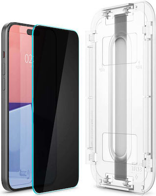 Spigen Glas.tr Ez Fit Privacy Tempered Glass Μαύρο (iPhone 15 Plus)