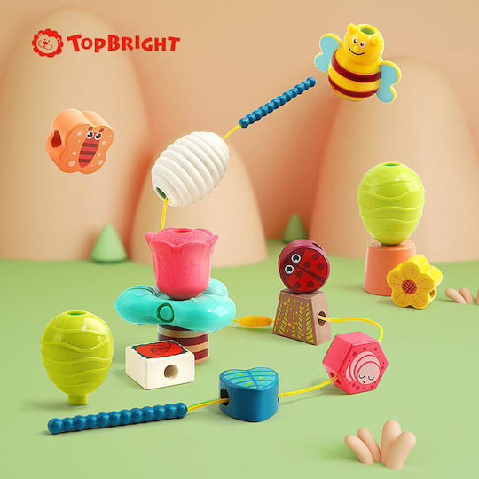 Top Bright Building Blocks Animals Flowers for 1.5+ Years 16 Pieces