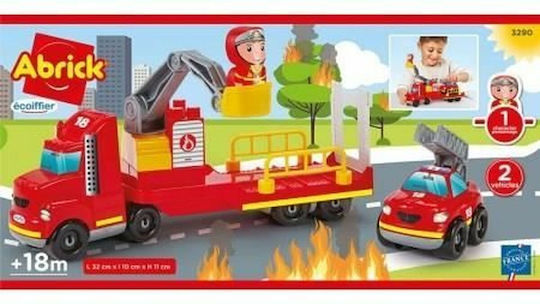 Ecoiffier Cuburi De Construit Fire Truck Operation Pentru 1.5+ Ani 33 Bucăți