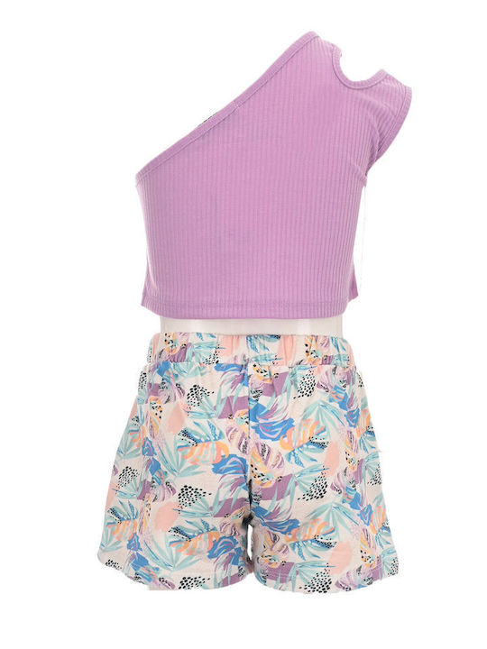 Evita Kinderbekleidungsset mit Shorts Flieder 2 Stück