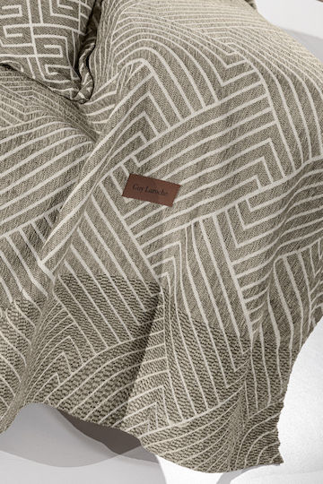 Guy Laroche Goya Sofa Throw 2 Seater Chenille 180x250cm Taupe