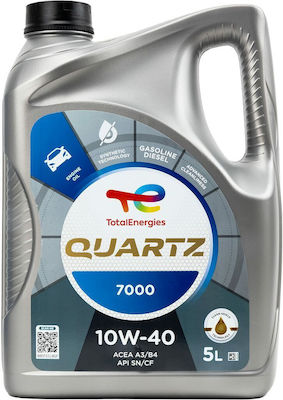 Total Quartz 7000 Semi-Synthetic Car Lubricant 10W-40 A3/B4 5lt