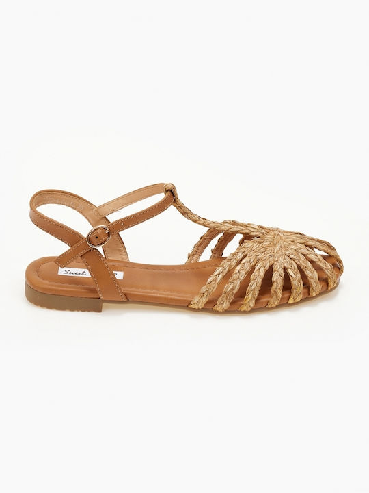 Issue Fashion Women's Flat Sandals in Brown Color