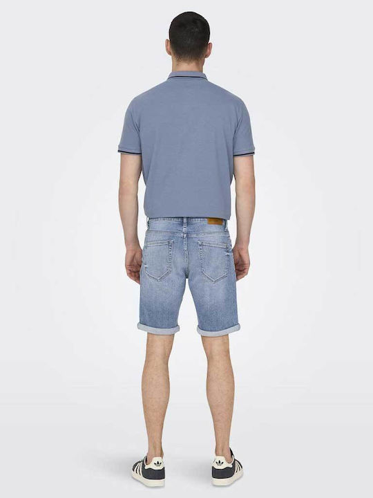 Only & Sons Men's Athletic Shorts Light Blue