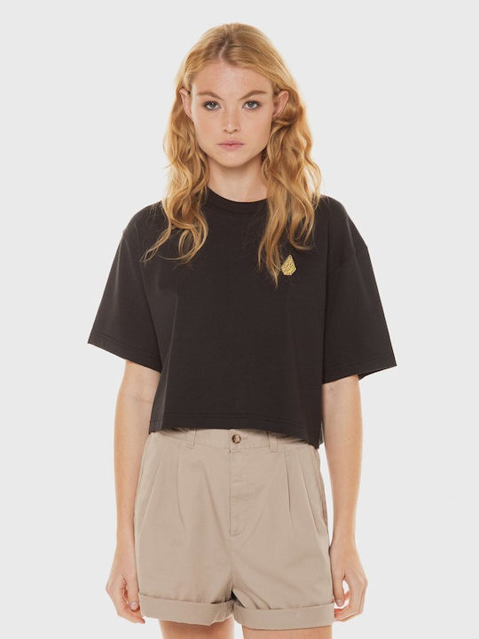 Volcom Women's Crop T-shirt Black