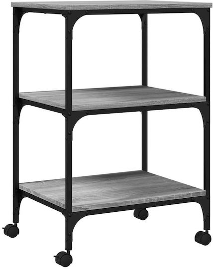 Vidaxl Printer Stand 3 Levels Grey Sonoma 50x41x75 H Hevox Wood Grey