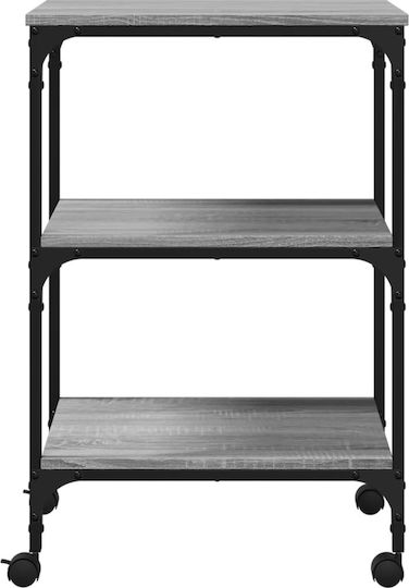 Vidaxl Printer Stand 3 Levels Grey Sonoma 50x41x75 H Hevox Wood Grey