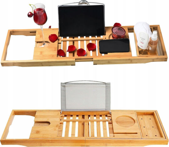 Badewannenregal Bamboo 103x22x4cm Braun