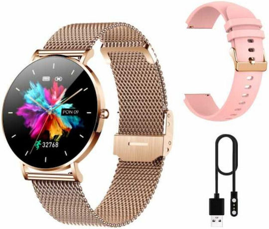 Manta Alexa 43mm Smartwatch με Παλμογράφο (Χρυσό)