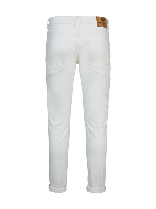 Seaham Men's Jeans Pants with Slim Fit White