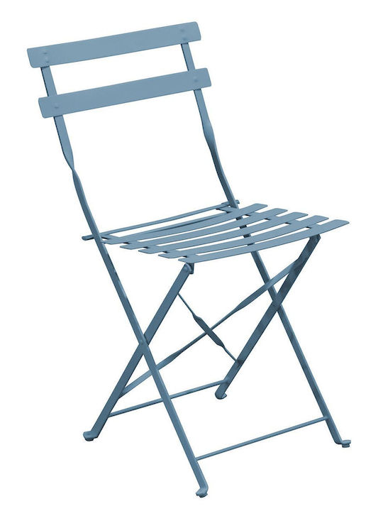 Zappeion Metallic Chair Pantone Sandy Blue 5415C E5174,2 2 Pieces 40x51x77 cm