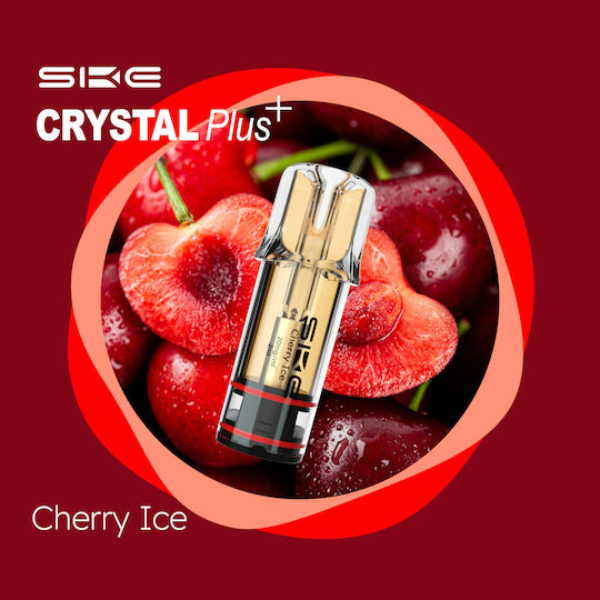 SKE Crystal Țigară Electronică De Unică Folosință 600 Inhalări Cherry Ice 2ml 20mg Roșie