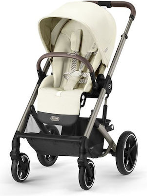 Cybex Balios S Lux Adjustable 3 in 1 Baby Stroller Suitable for Newborn Seashell Beige