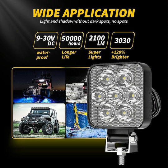 12-30v 12w 6000k 2.5 Inch Car Led Engineering Auxiliary Light White Light