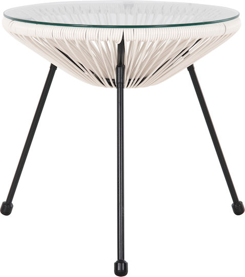 Tisch Café für kleine Außenbereiche Stabil Allegra Black 50x50cm