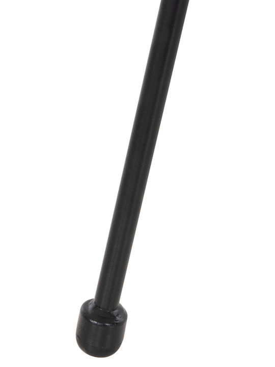 Allegra Auxiliary Outdoor Free Standing Table with Glass Surface and Metal Frame Black 50x50xcm