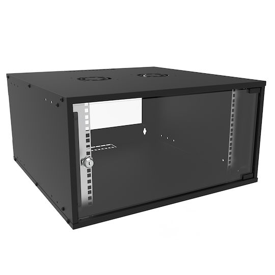 Canovate Wandmontiert Rack-Schrank 6U 55x40cm Schwarz WC1S-9-06J4A