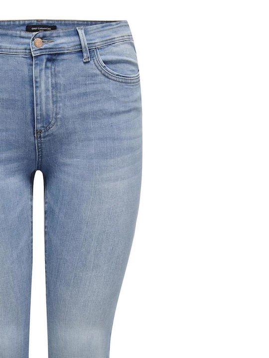 Hoch tailliert Damenjeans Schlaghose Blue