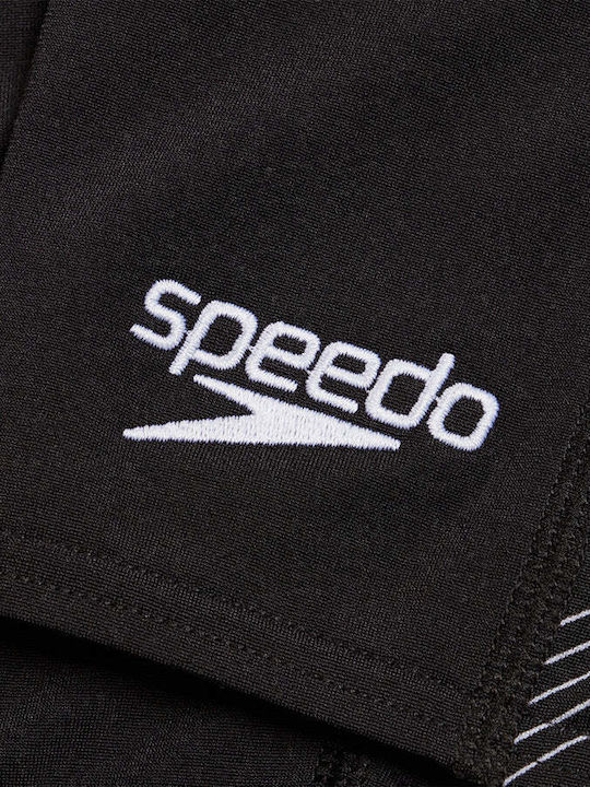 Speedo Hyperboom Panel 00301317216 Renn-Jammer Badeanzug Schwimmen Schwarz