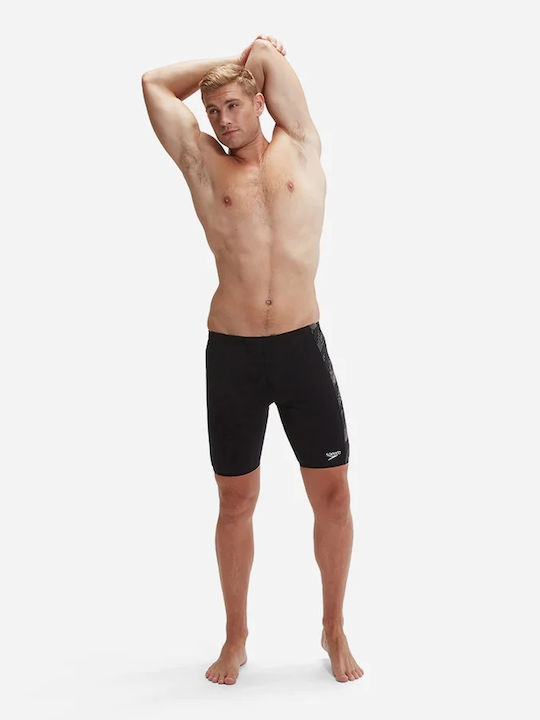 Speedo Hyperboom Panel 00301317216 Renn-Jammer Badeanzug Schwimmen Schwarz