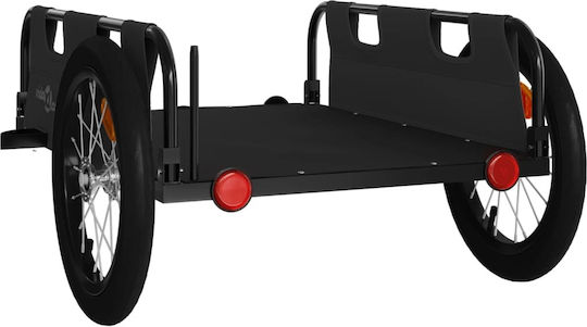 Vidaxl Bicycle Trailer Black Oxford Fabric Iron